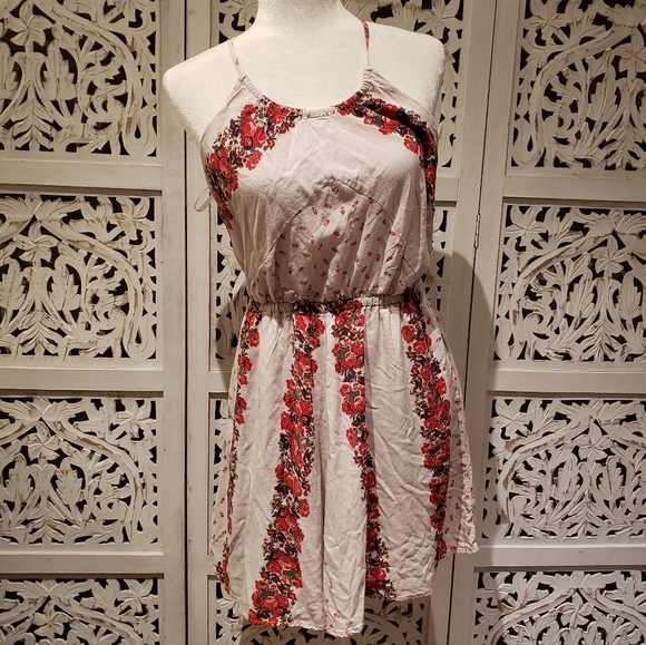 Free People Dresses & Skirts - Free People Floral Cross Strap Mini Dress